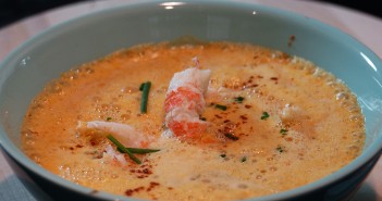 Soupe crémeuse aux langoustines d’Islande soupe de langoustines