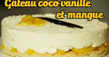 Gâteau noix de coco, vanille de madagascar et mangue : recette facile gateau coco vanille mangue hervé cuisine