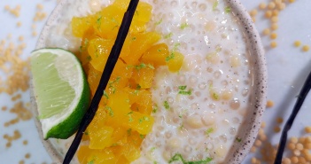 Recette des perles de tapioca et pépites Bonduelle pois chiches et maïs